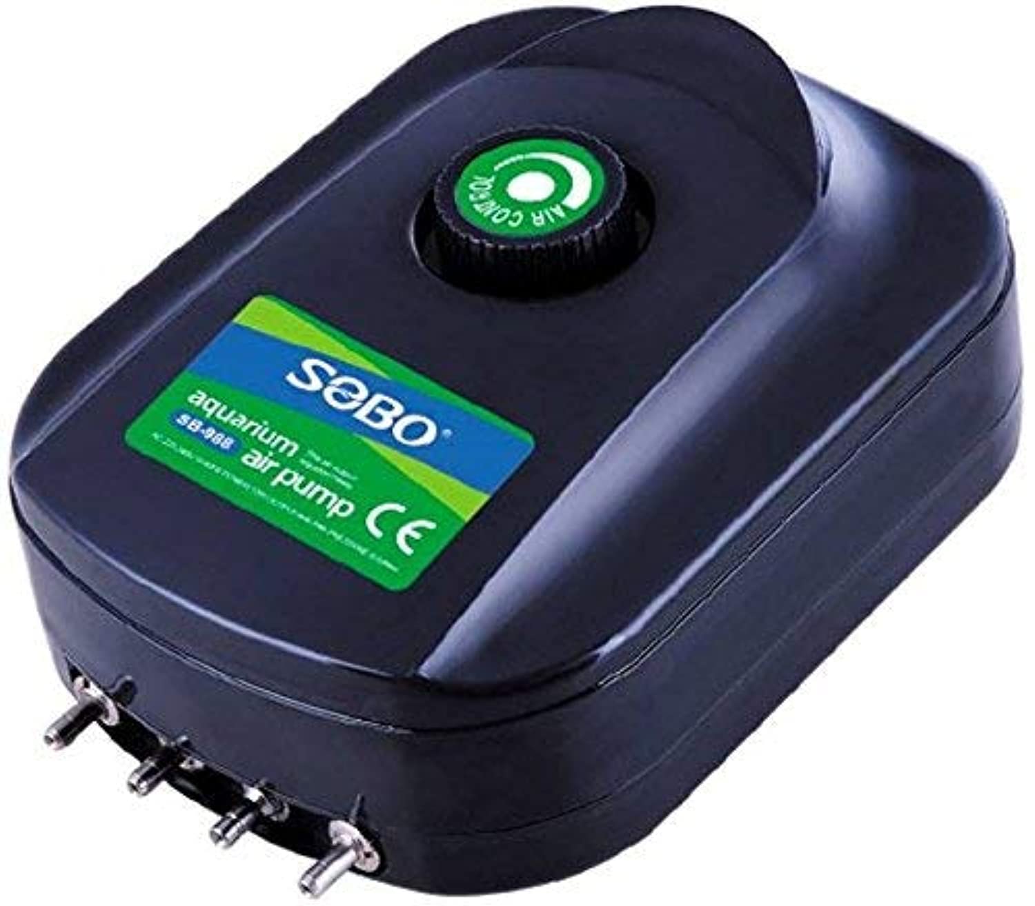 B&K SOBO Classical 4 ways Aquarium Air Pump SB 988, Silent Aquarium Air Pump Fish Tank Oxygen, 4 Outlets Adjustable Flow,Fish Tank Pump.
