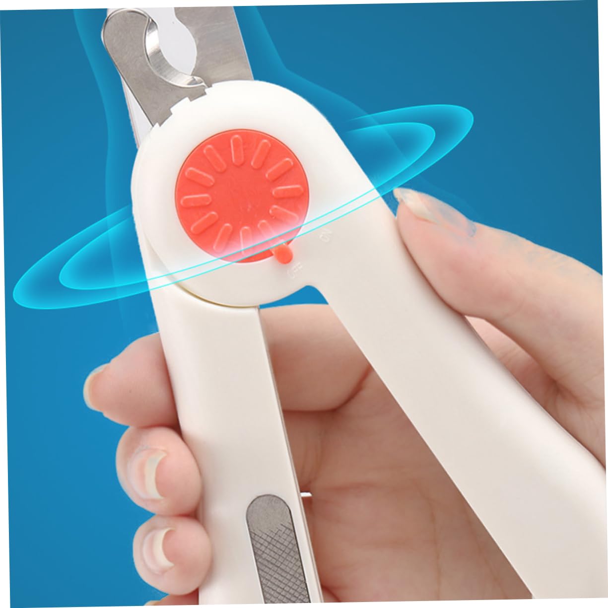 Happyyami 2pezzi Forbice per Unghie per Animali con Luce LED Design Ergonomico e Sicuro per La Manicure di Cani e Gatti Inossidabile e Colore Rosso
