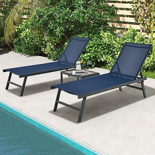 Tangkula-3-Piece-Patio-Chaise-Lounge-Set-Aluminum-Patio-Recliner-with-Coffee-Table-6-Level-Backrest-Adjustment-Outdoor-Lounge-Chair-Side-Table-Set-for-Poolside-Backyard-Navy-Blue Tangkula 3 Piece Patio Chaise Lounge Set Aluminum Patio Recliner with Coffee Table 6 Level Backrest Adjustment Outdoor Lounge Chair Side Table Set for Poolside Backyard Navy Blue