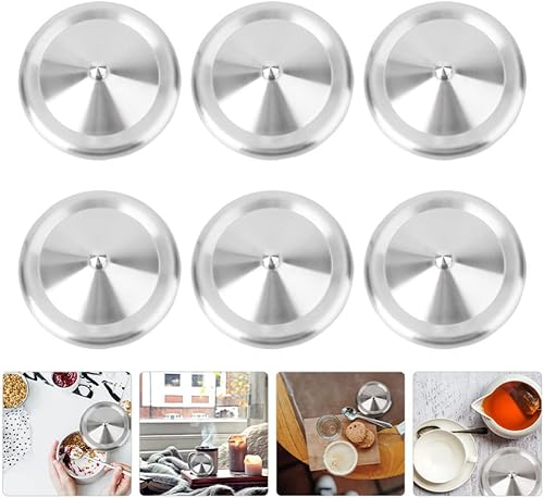 Miniatura 7 de DOITOOL Tapa de taza de acero inoxidable, tapa de taza de agua, tapa de sello de taza redonda, reemplazo para té, café, jugo, bebida, taza de leche,