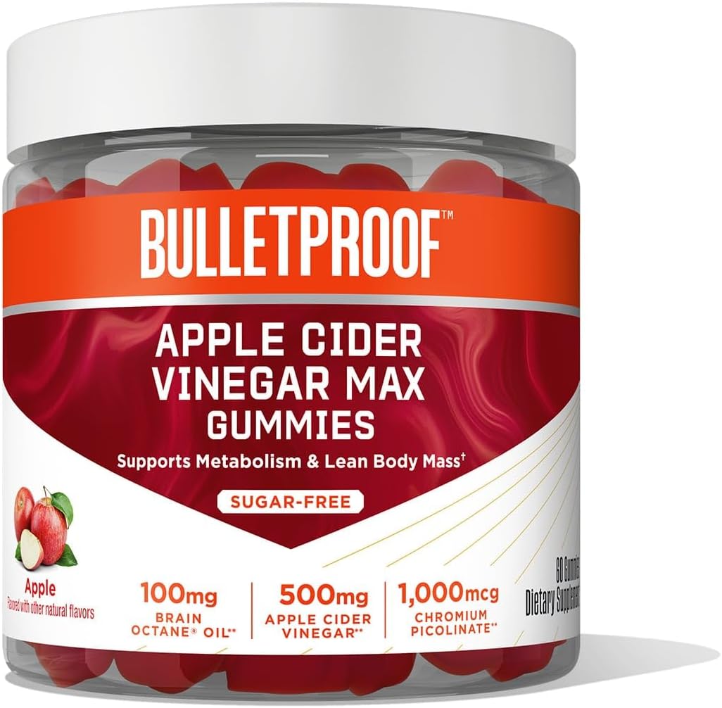 [Bulletproof] Apple Cider Vigor Max Gummy Apple, 60 Gummies (International Direct Delivery)