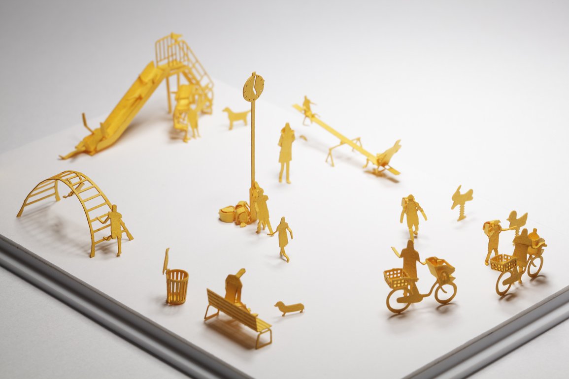 Amazon | テラダモケイ1/100建築模型用添景セットNo.17 公園編1（色