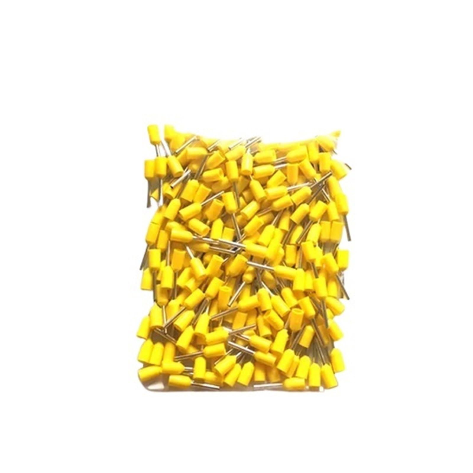 1000 terminali per cavi in rame, terminali a crimpare elettrici E0306 0308 0310 Ghiere per cavi VE 24AWG (giallo, E0306)