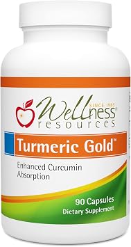 Turmeric Gold Caps with TurmiPure Turmeric Extract - 90 Servings - Highest Curcuminoid Bioavailability - Non-GMO, Vegan, Gluten-Free Turmeric Supplement ...