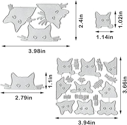 Miniatura 2 de Troqueles de corte de gatos para hacer tarjetas, plantilla de plantillas troqueladas de animales para álbumes de recortes, álbum de fotos, tarjetas,