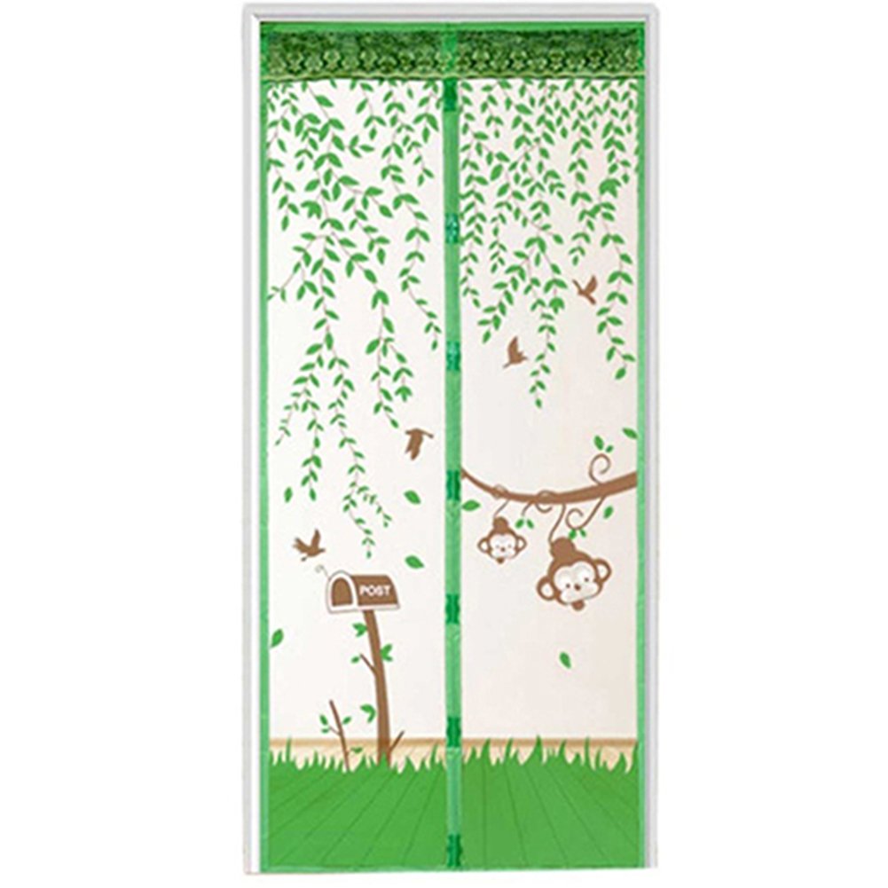 Gemini_mall® Magnetic Flying Insect Door Screen Mesh Curtain Mosquito Net (90cm x 210cm, Green)