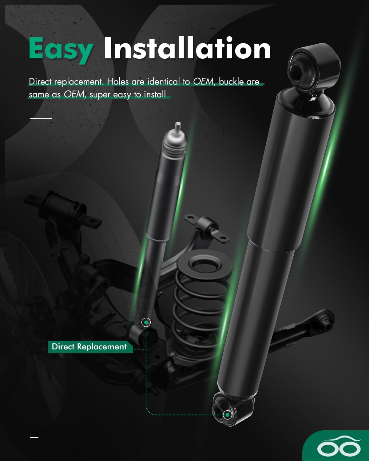 SCITOO - Rear Shock Absorber for Nissan Fits 2005 2006 2007 2008 2009 2010 2011 2012 2013 2014 2015 for Nissan Armada Shocks 345066 Struts - 2Pc Set