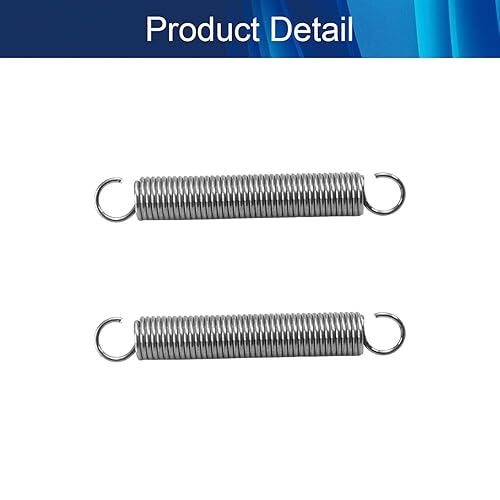 Miniatura 25 de 10 unidades de alambre de resorte de extensión pequeño de 0.02 pulgadas, diámetro exterior 0.2 pulgadas, longitud libre 0.98 pulgadas, resorte