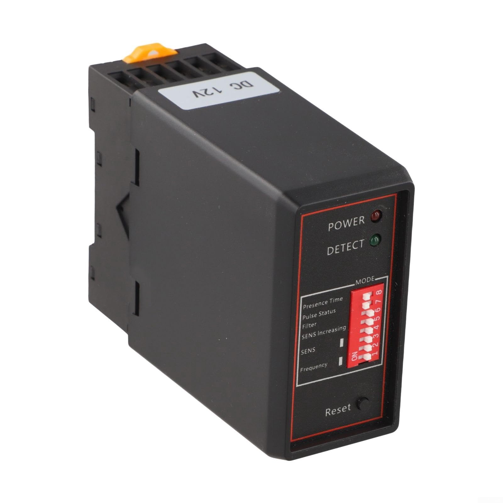 PD-132 Detector de bucle inductivo de un solo canal 12V/24V DC para puertas automáticas y sistemas de control de vehículos, negro (12V)