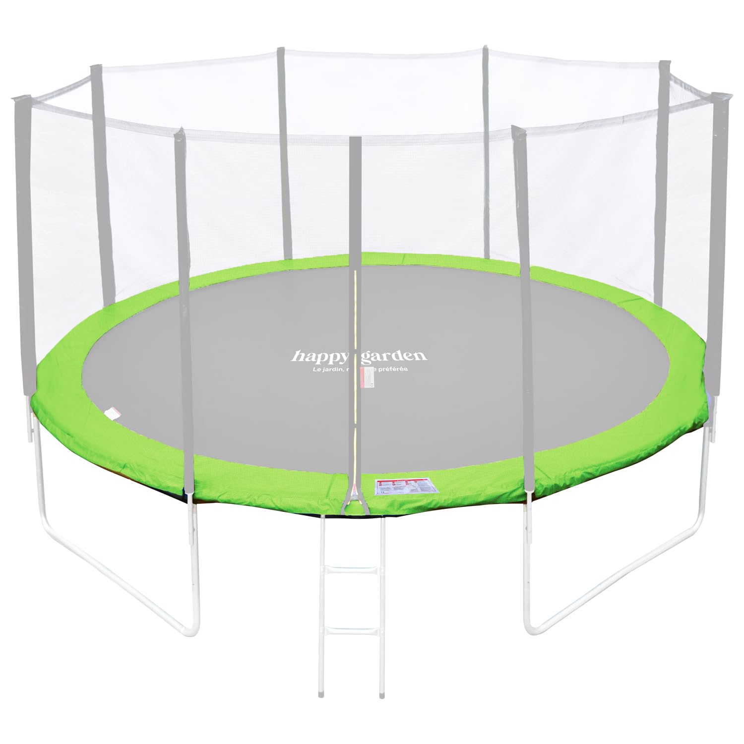 Matelas de Protection réversible pour Trampoline Ø430cm Melbourne - Vert réversible Bleu - Installation Facile Attaches Auto-agrippantes