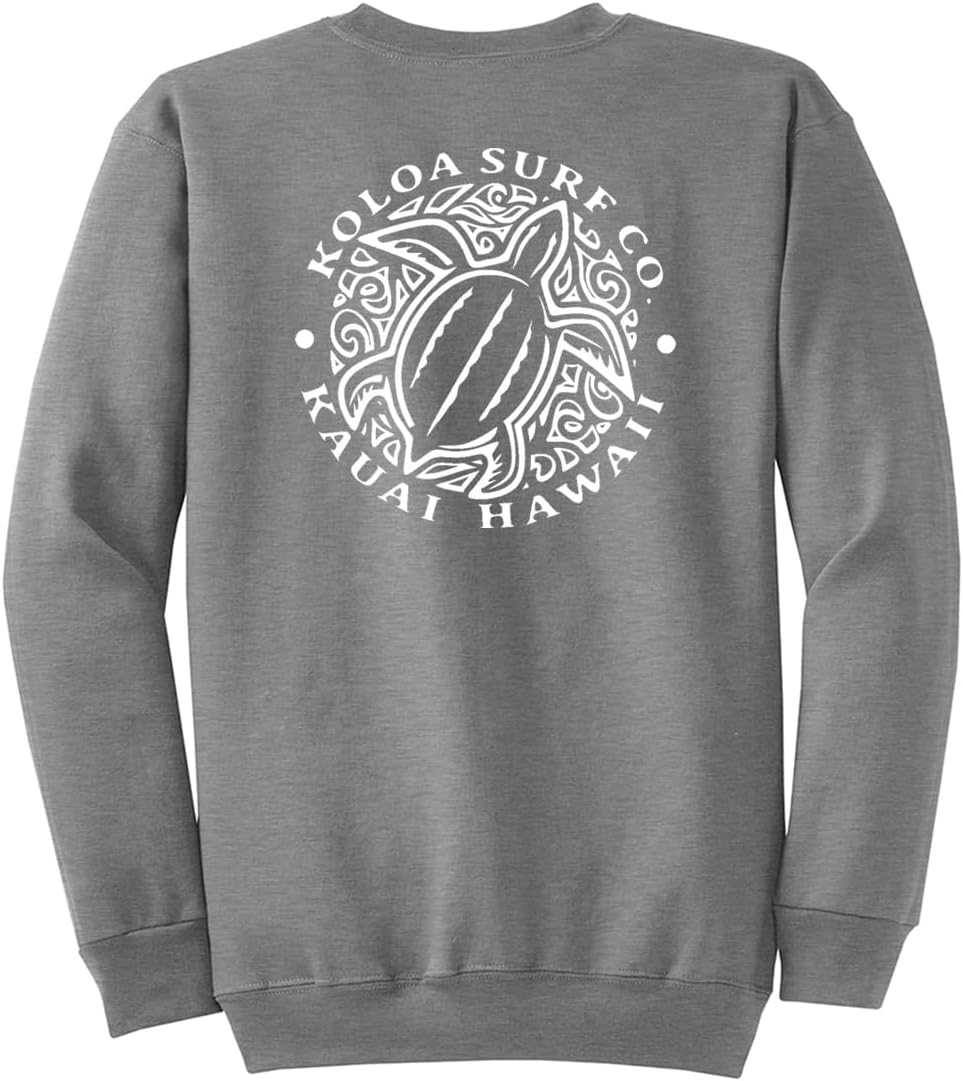 Koloa Surf Co. Hawaiian Honu Turtle Crewneck Sweatshirts in Sizes S-5XL