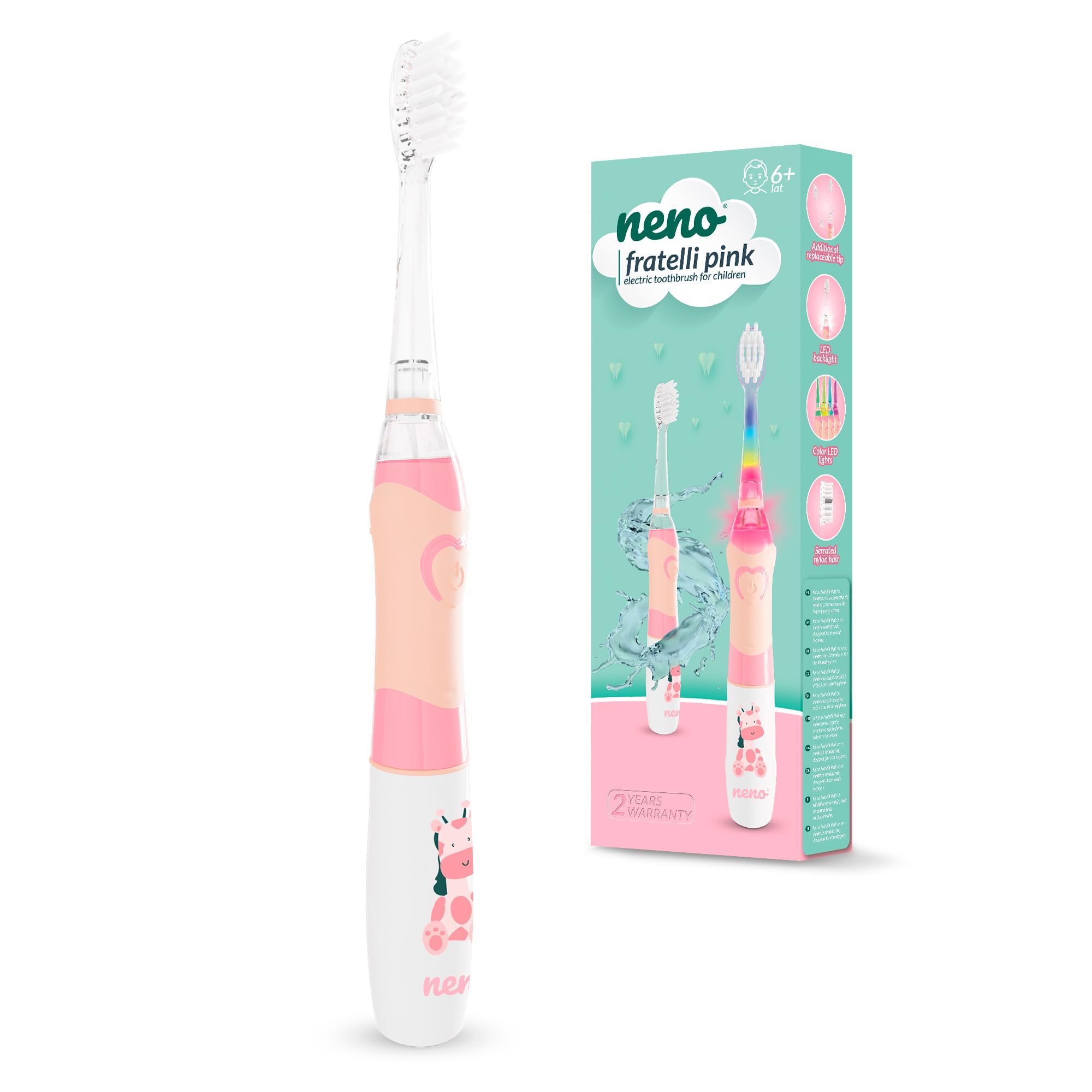 Neno Fratelli Pink Electric Toothbrush for Children