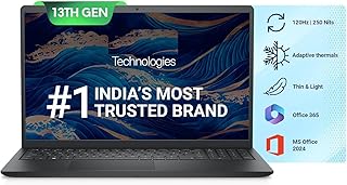 D E L L Inspiron 3530 Thin &amp; Light Laptop, 13th Gen Core i5-1334U Processor, 8GB, 512GB SSD, 15.6" (39.62cm) FHD Display, ...