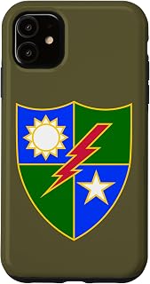 US Army Ranger - 75th Ranger Regiment DUI - OD Green Case for iPhone 11