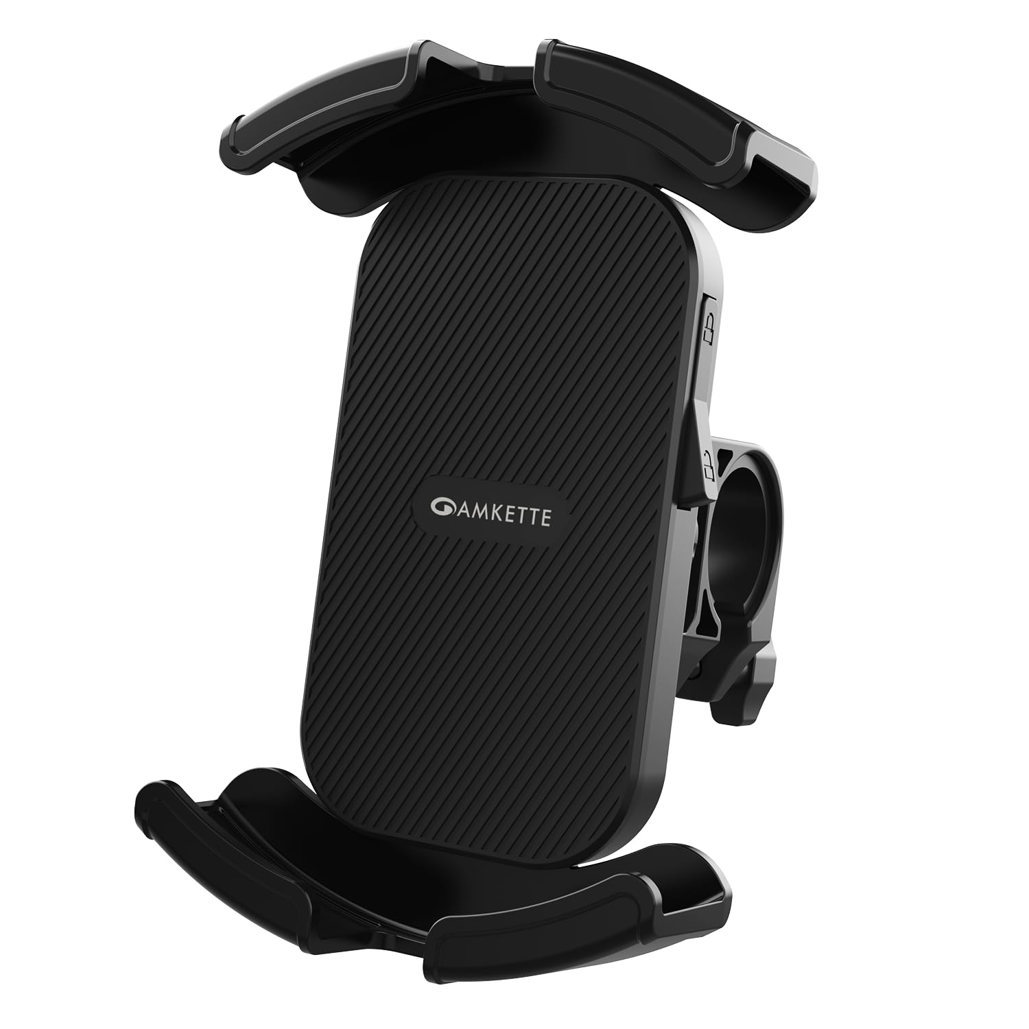 Amkette iGrip Secure X2 Bike Phone Holder for Bikes with Detachable Sunshade | Anti-Slip Silicone 4-Corner Locking Grip | Handlebar Mount | One-Press Lock | 360° Rotation | for Maps & GPS. — Amazon image 9