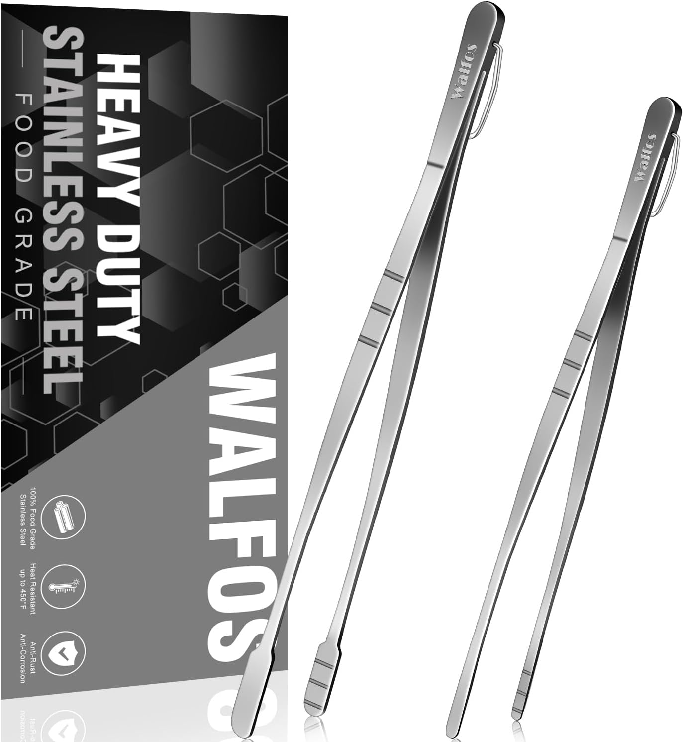 WALFOS Kitchen Tweezers Fine Tweezer Tongs ExtraLong