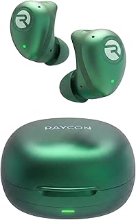 Raycon Fitness Bluetooth Wireless Earbuds + Microphone with Active Noise Canceling, Sweat & Water-Resistant Earphones, Running Headphones, Ear Buds Wireless Bluetooth 56 Hours Playtime (Green)
