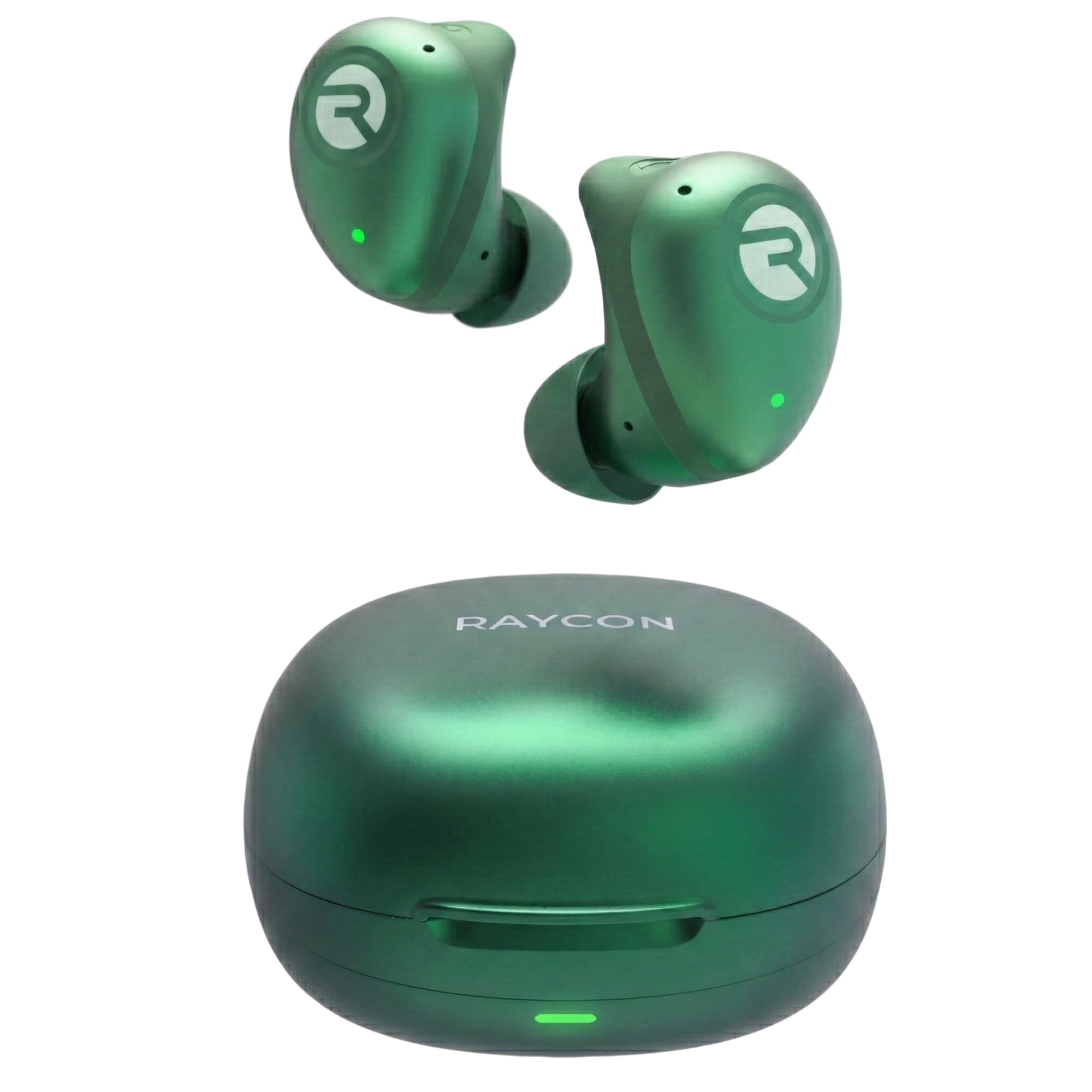Fitness Bluetooth True Wireless Earbuds with Built in Mic 56 Hours of Battery, IPX7 Waterproof, Active Noise Cancellation, Awareness Mode, and Bluetooth 5.3 (Green)