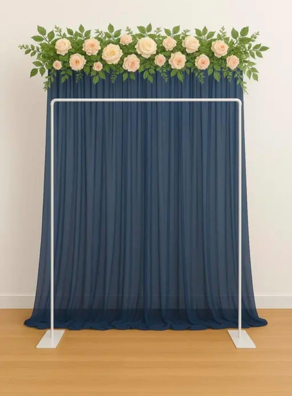 Rectangle Arch Balloon Decoration Stand Made of Strong PVC Pipe 210CMS in Width & 190CMS in Height. Suitable For Birthday,Anniversary,Festival,Haldi Event & All Types of Party.-image-4