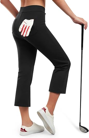 G4Free Women's Bootcut Golf Capris with 
