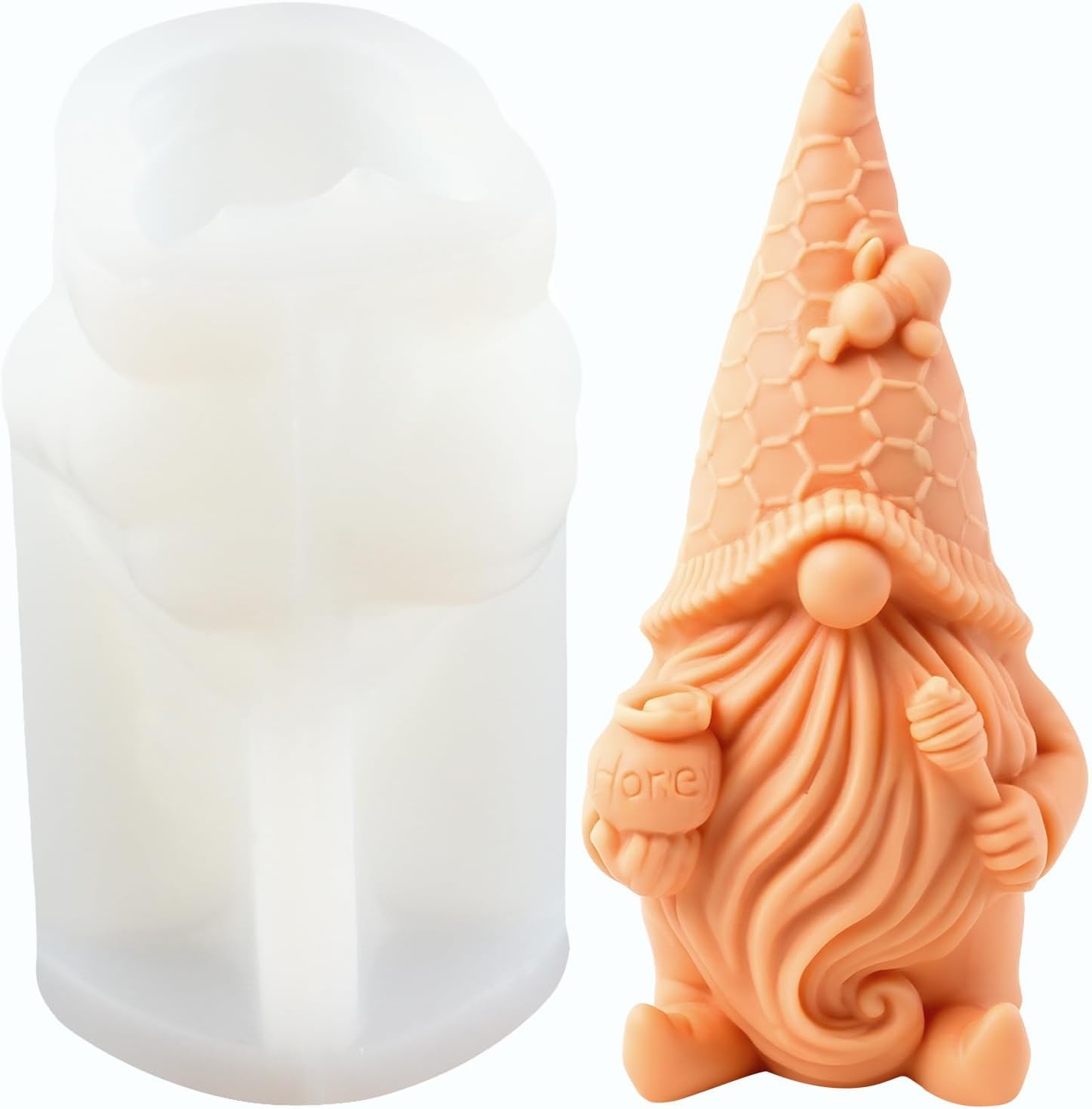 Faceless Santa Claus Candle Molds Christmas Gnome Silicone Mold