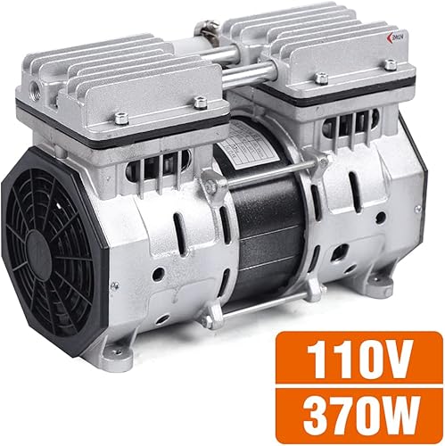 Miniatura 4 de TBVECHI Bomba de vacío de diafragma sin aceite Bomba de aire de alto flujo sin aceite 110V 1100W 5A Bomba de silencio de diafragma pequeño 200Lmin