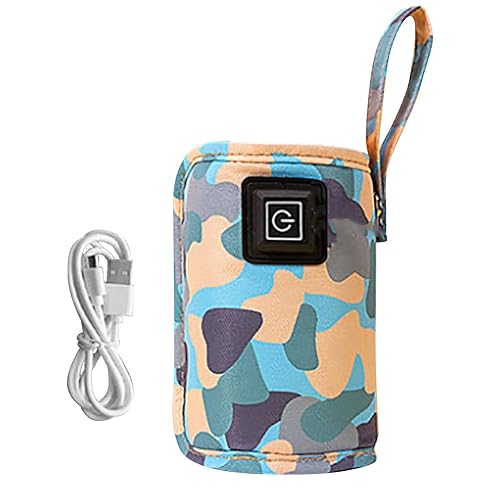 Miniatura 8 de Calentador de biberones de leche USB, tamaño de la bolsa, temperatura ajustable, portátil, calentador de biberones 5V 2A (azul)