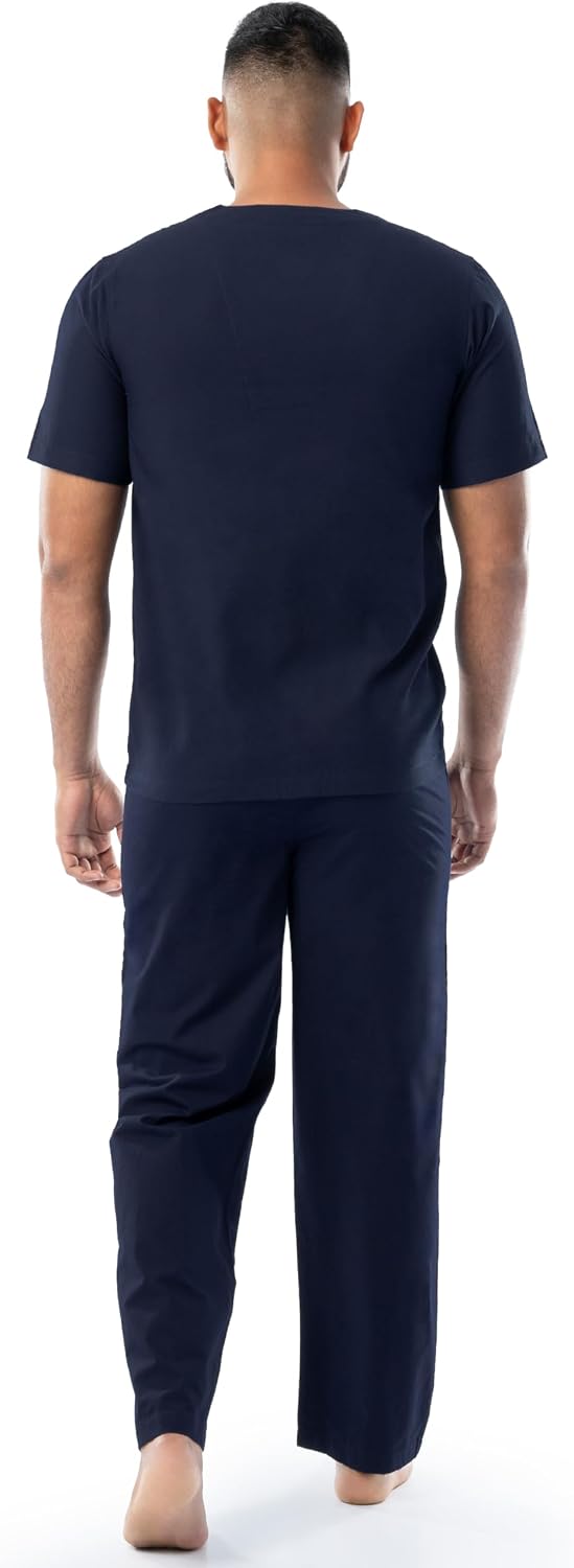 Fruit of the Loom Men's Broadcloth Short Sleeve Top and Long Pants Pajama Set image 2