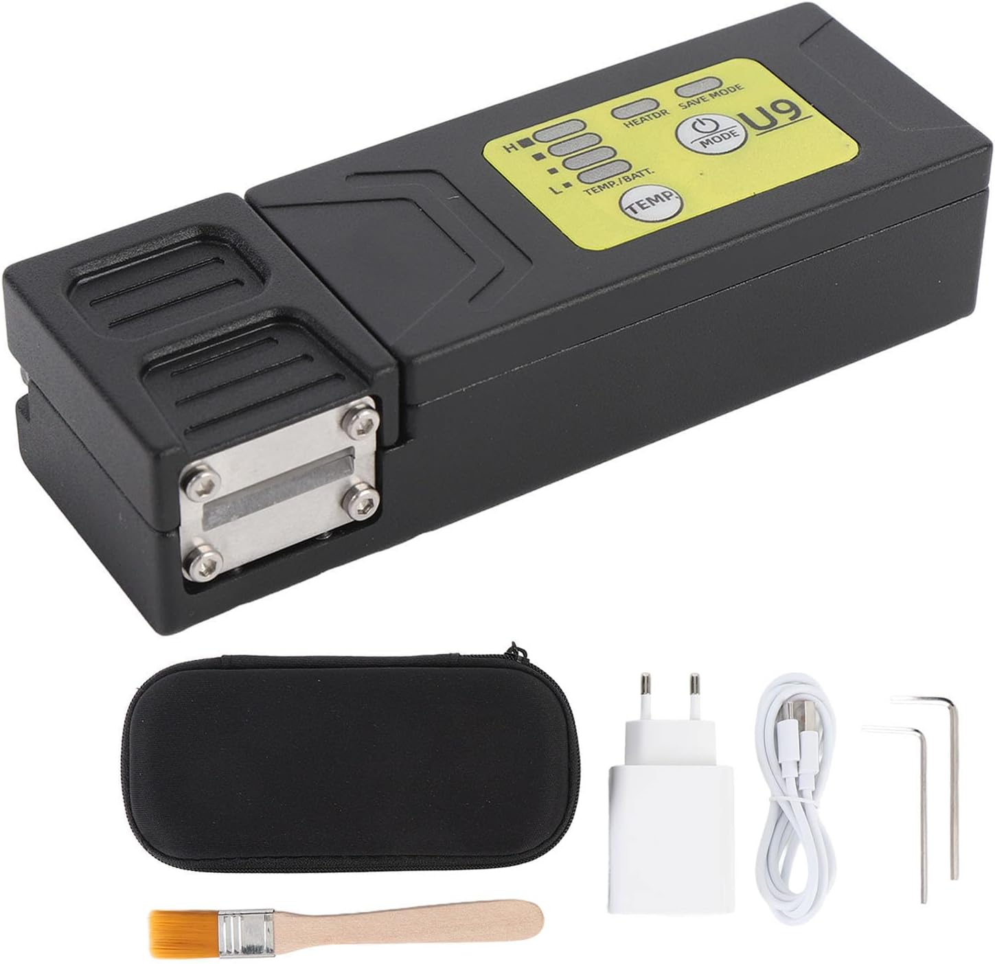 Automatic Fiber Optic Thermal Stripper Rechargeable Non Visible Optical Fibers Auto Heating Stripping Tool for Ribbon Bundle Bare Optical Fibers with 8 Temp Settings & USB Charging