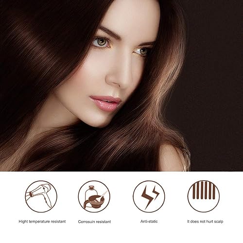 Miniatura 5 de 2 unids de acero inoxidable Peines de pelo anti estático Peine peluquería peluquería Peines (Plata)