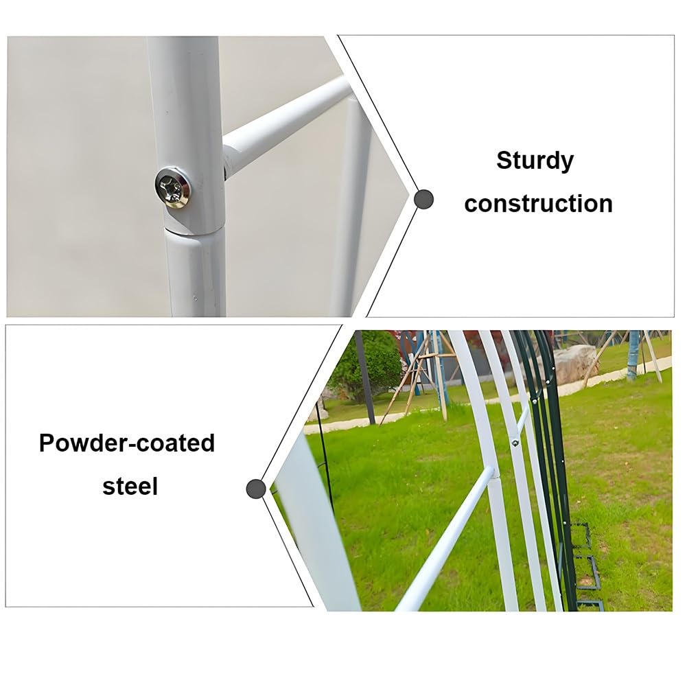 Arco da giardino decorativo in acciaio inox per rose e piante rampicanti in metallo, supporto per piante rampicanti, dimensioni 80 x 280 cm, elegante pergolato da esterno per rose e rampicanti, bianco