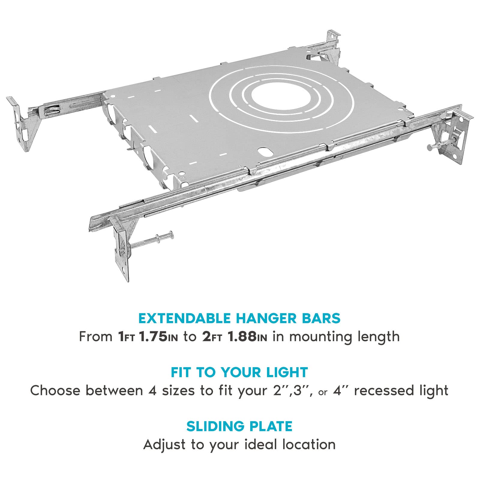 Recessed Lighting Mounting Plate - 2/3/4 Inch -2