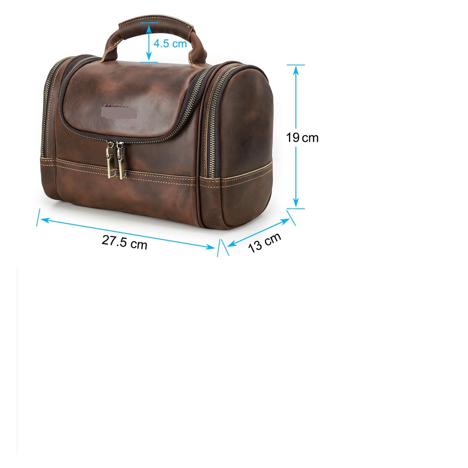 Neceser de Cuero Men Leather Travel Business Toiletry Shaving Bag Women Retro Cosmetic Washing Shower Organizer Handbag Large Capacity