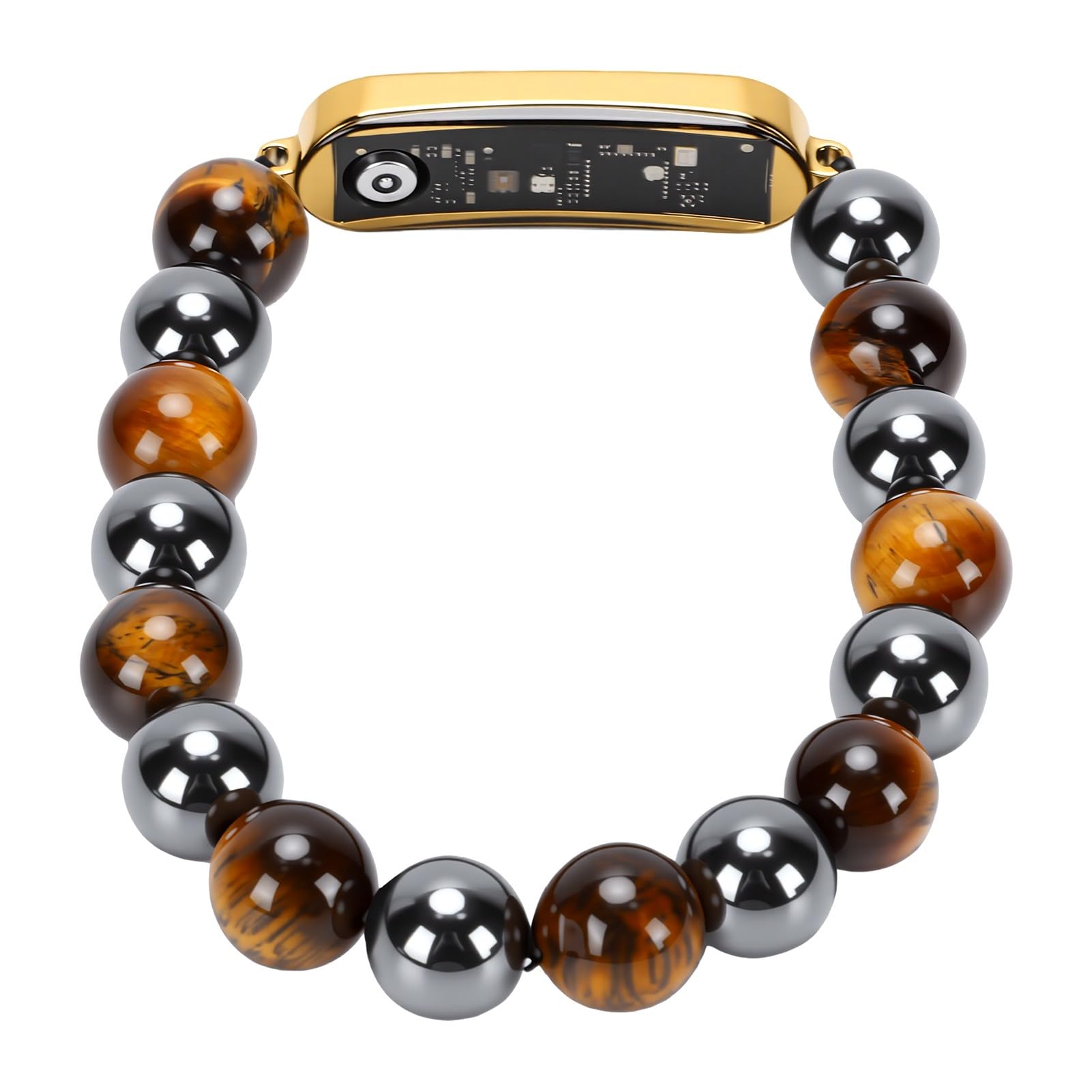 Annadue Bracciale Fitness Tracker Cristallo Smart, Braccialetto (d'oro) | Dotato di Funzione Impermeabile IP68 per il Monitoraggio del Sonno e Promemoria Chiamate, con Oltre 100 modalità Sportive