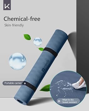 KEEP Extra Wide & Long Yoga Mat for Men, 79x39x7mm Thick, Non-Slip TPE Exercise Mat, High-Density Anti-Tear Fitness & Pilates Mat for Tall Users