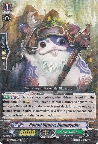 Cardfight!! Vanguard TCG - Pencil Squire, Hammsuke (BT07/025EN) - Rampage of the Beast King