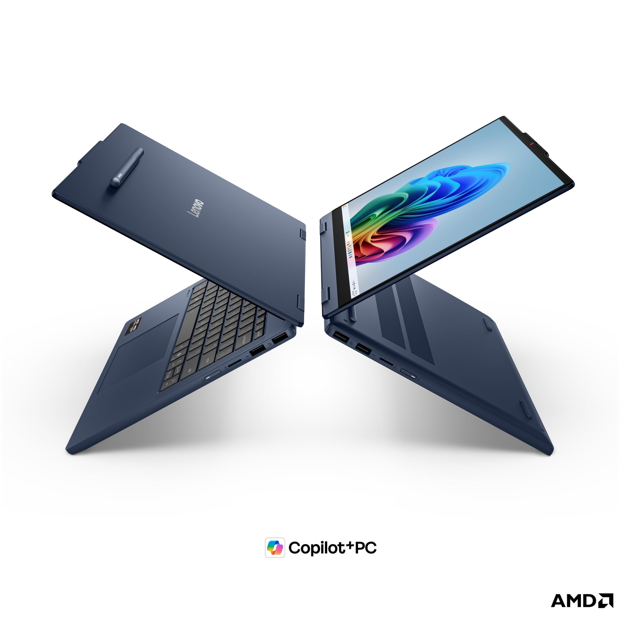 Lenovo IdeaPad 5 2in1 Laptop | 14" WUXGA Touch Display | AMD Ryzen 7 250 | 16GB RAM | 512GB SSD | AMD Radeon 780M | Windows 11 | QWERTZ | exkl. Farbe in Cosmic blau | 3 Monate Premium Care