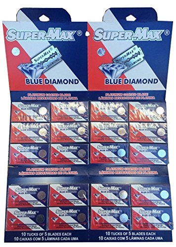 100 Cuchillas de afeitar Super-Max Blue Diamond