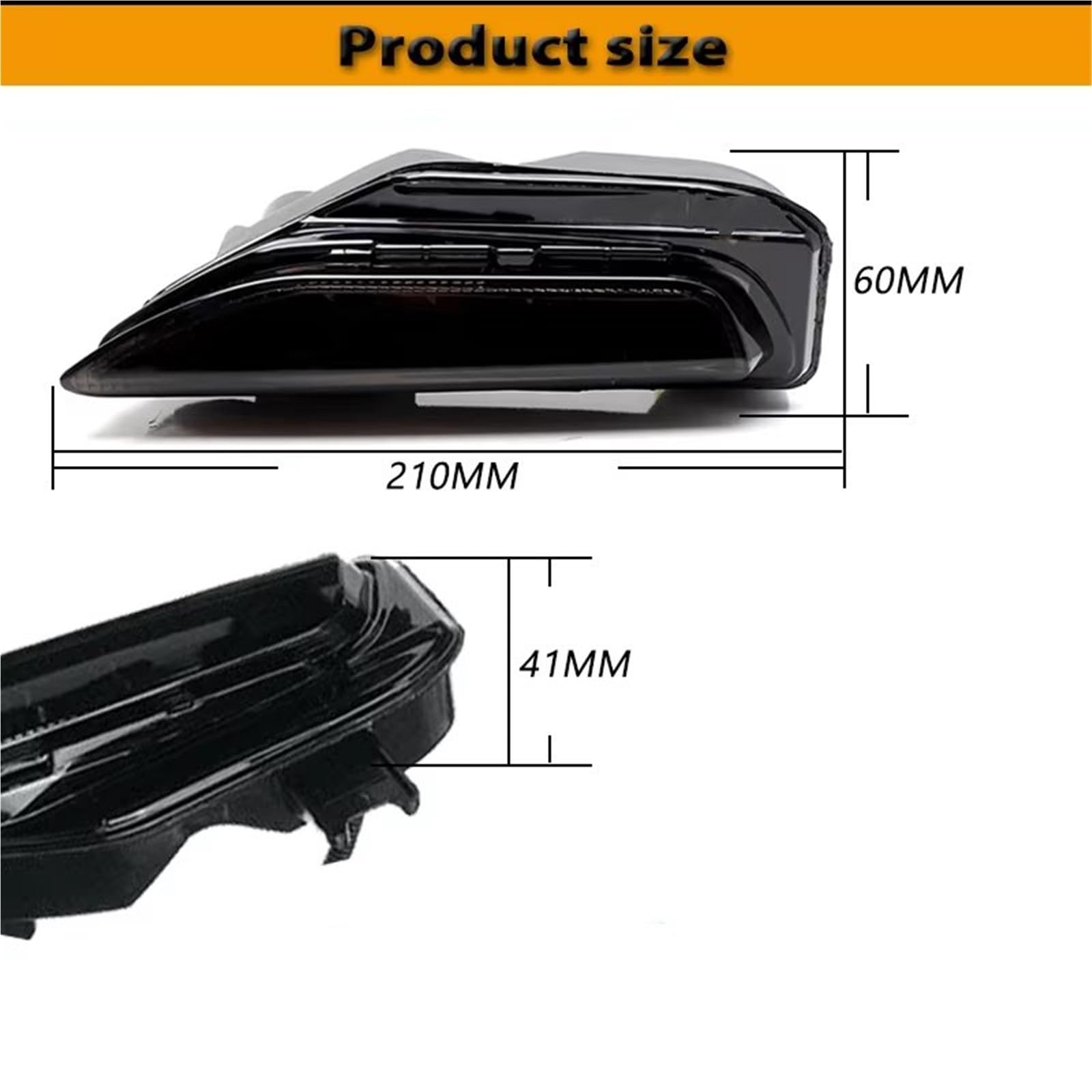 Indicatori di Direzione 2 Pezzi Per Q50 Per Paraurti Auto Sportiva Indicatori Direzione Ambra Sostituiscono Switchback Luce Diurna A LED Bianca Indicatore Laterale(Clear Lens)
