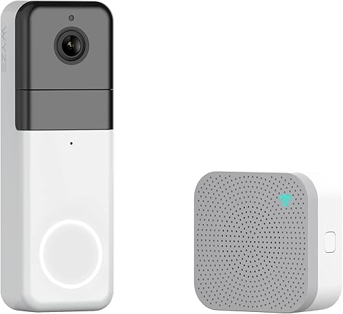 Wyze Timbre inalámbrico con video Doorbell Pro (timbre incluido), video HD 1440, relación de aspecto 11 1 vista de pies a cabeza, audio