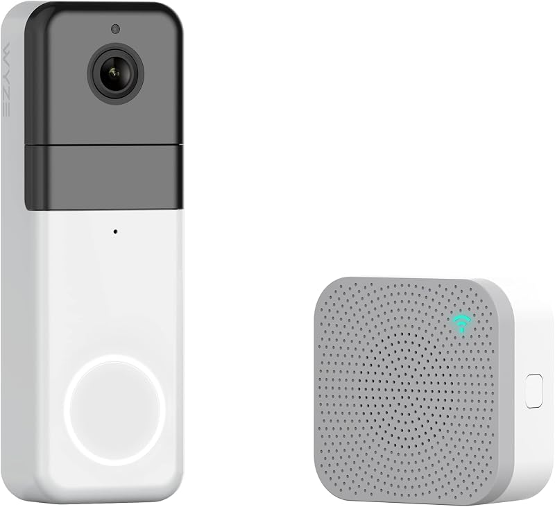 Wyze Wireless Video Doorbell Pro (carillón incluido), 1440 HD Video, relación de aspecto 1:1:1 de la cabeza a los pies, audio bidireccional, visión nocturna (renovado)
