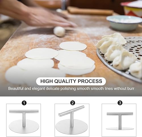 Miniatura 5 de DOITOOL Prensa de hamburguesa de acero inoxidable 1pc Prensa de pastel Burrito Pastel de carne de acero inoxidable Prensa de parrilla