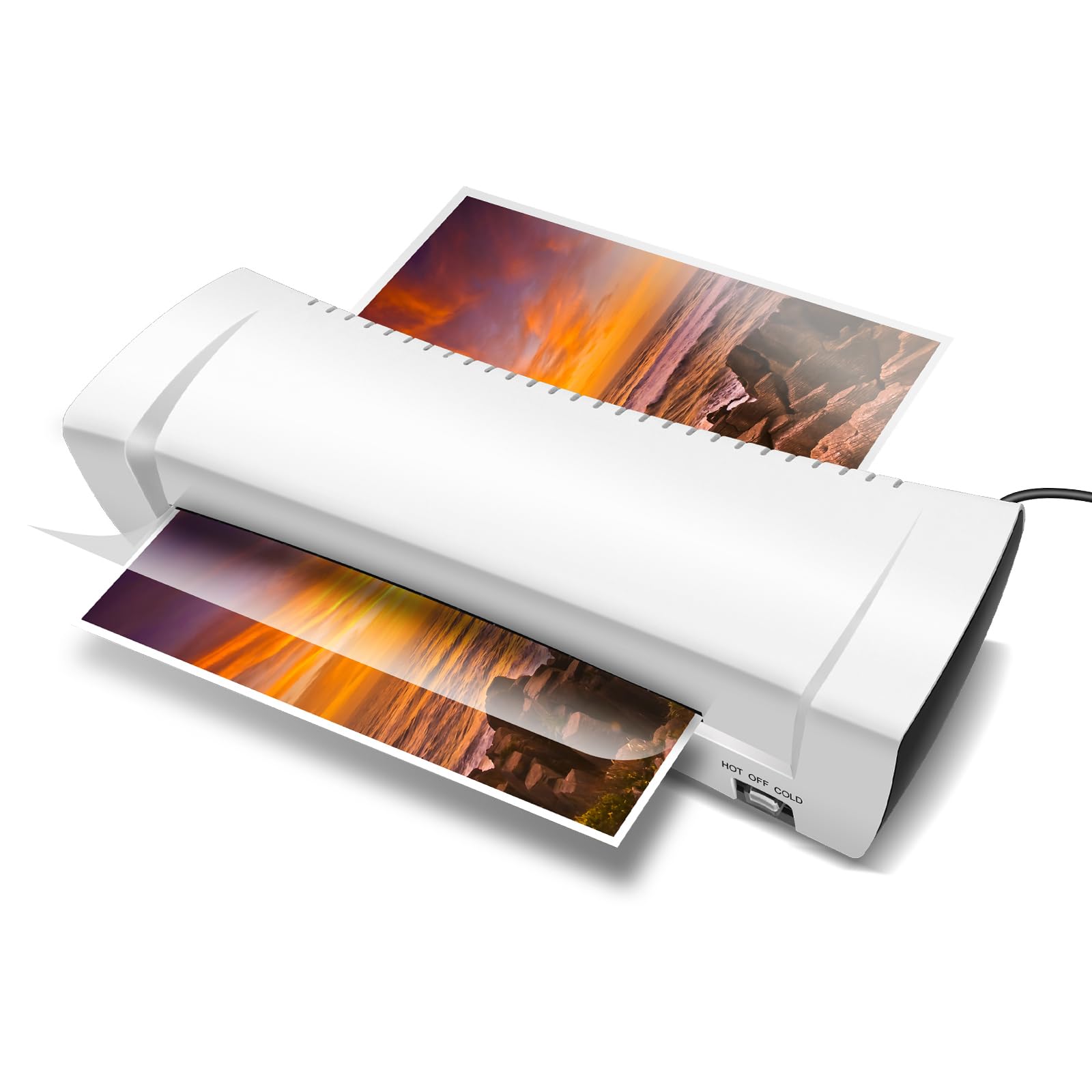 WELAIRICH 4 in 1 Laminator Machine,A4 A5 A6 Portbale Laminator Laminating Machine for Hot and Cold Settings with ABS Release Function,Fast Warm up and No Bubbles for Home Office School (35.5x12.5x7cm)