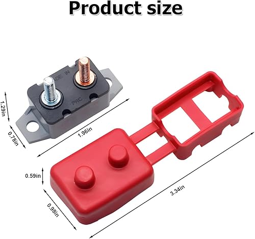 Miniatura 2 de 2 interruptores automáticos de reinicio automático de automóvil de 12 V a 24 V CC, universales para vehículos, SUV, camiones, RV, barco marino,