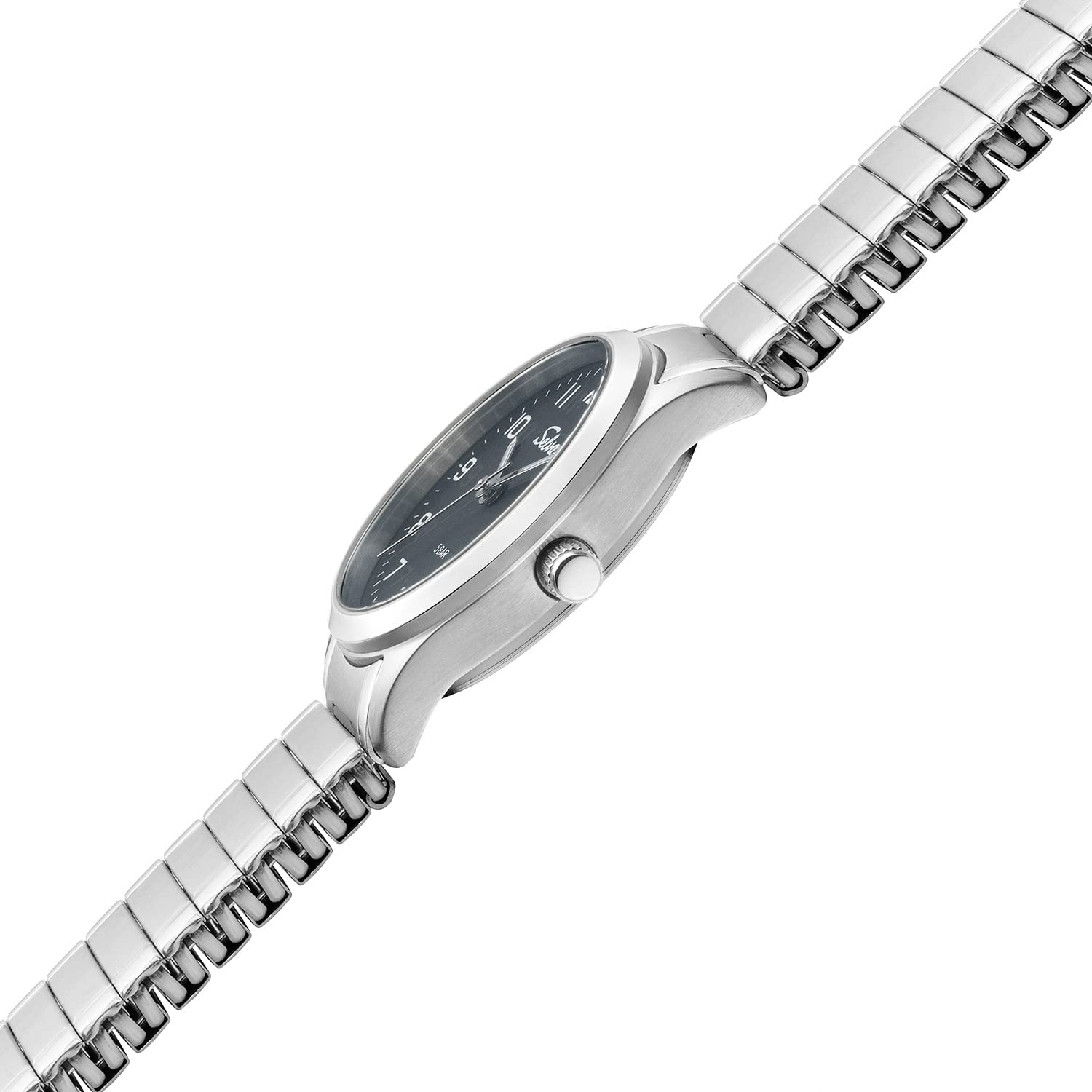 SELVA Orologio da polso da donna, al quarzo, cassa in acciaio inox, flessibile, 5 bar