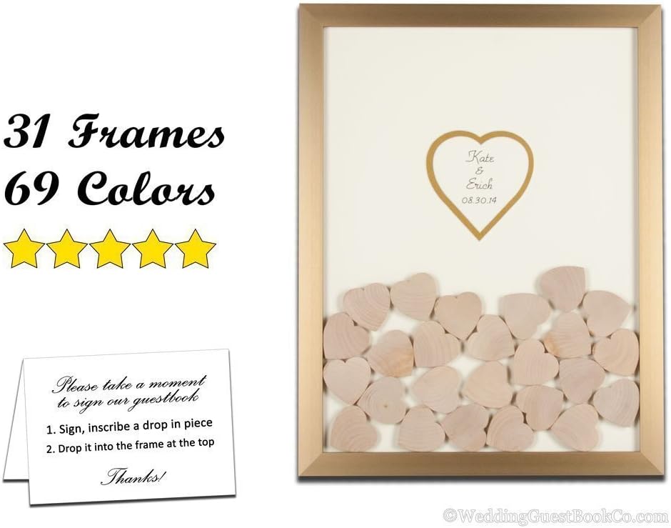 Drop In Hearts Wedding Guest Book