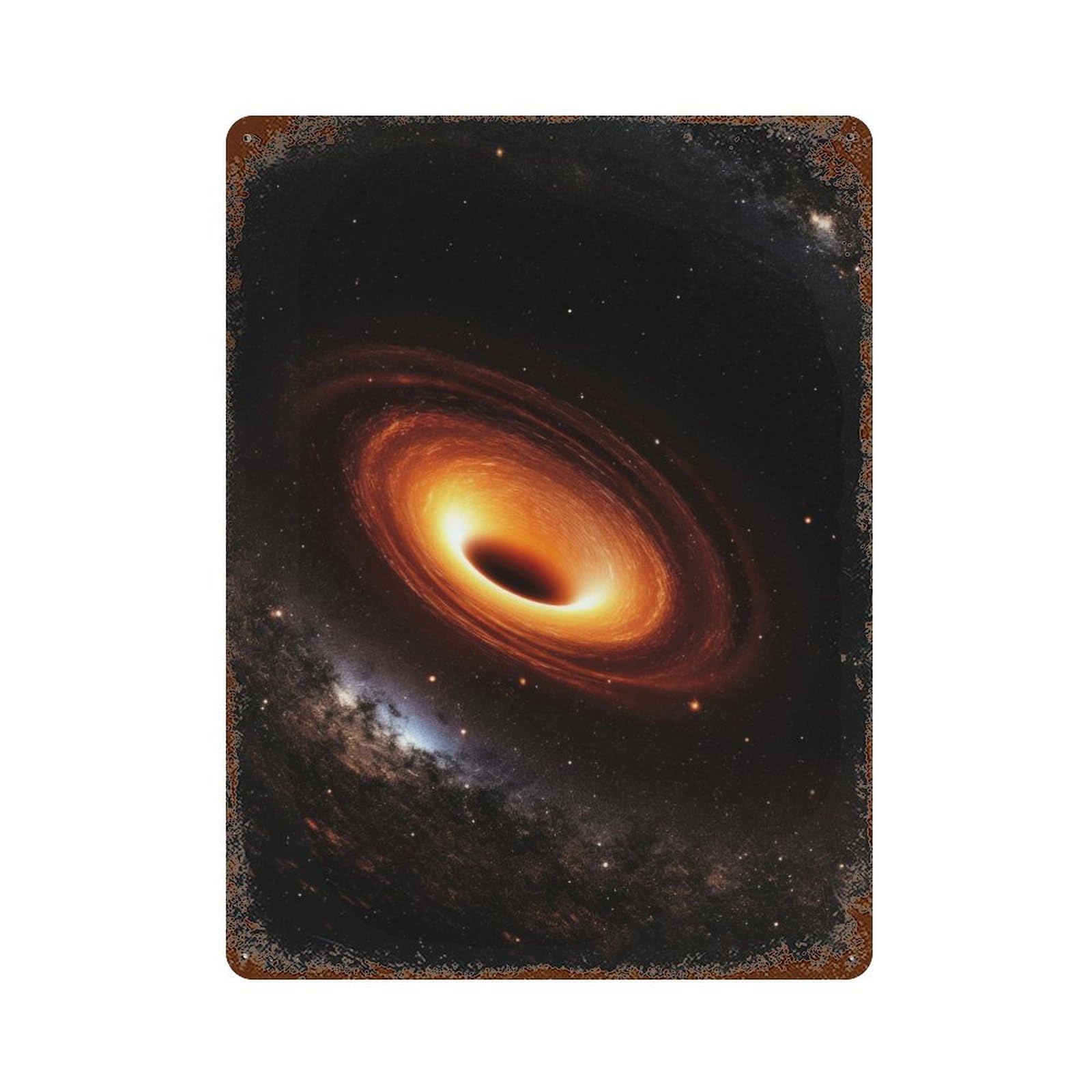 Vortex of Infinity Rusty Metal Tin Sign 15.7"x11.8", for Basement, Hobby Room And Garage Decor, Retro Wall Decor