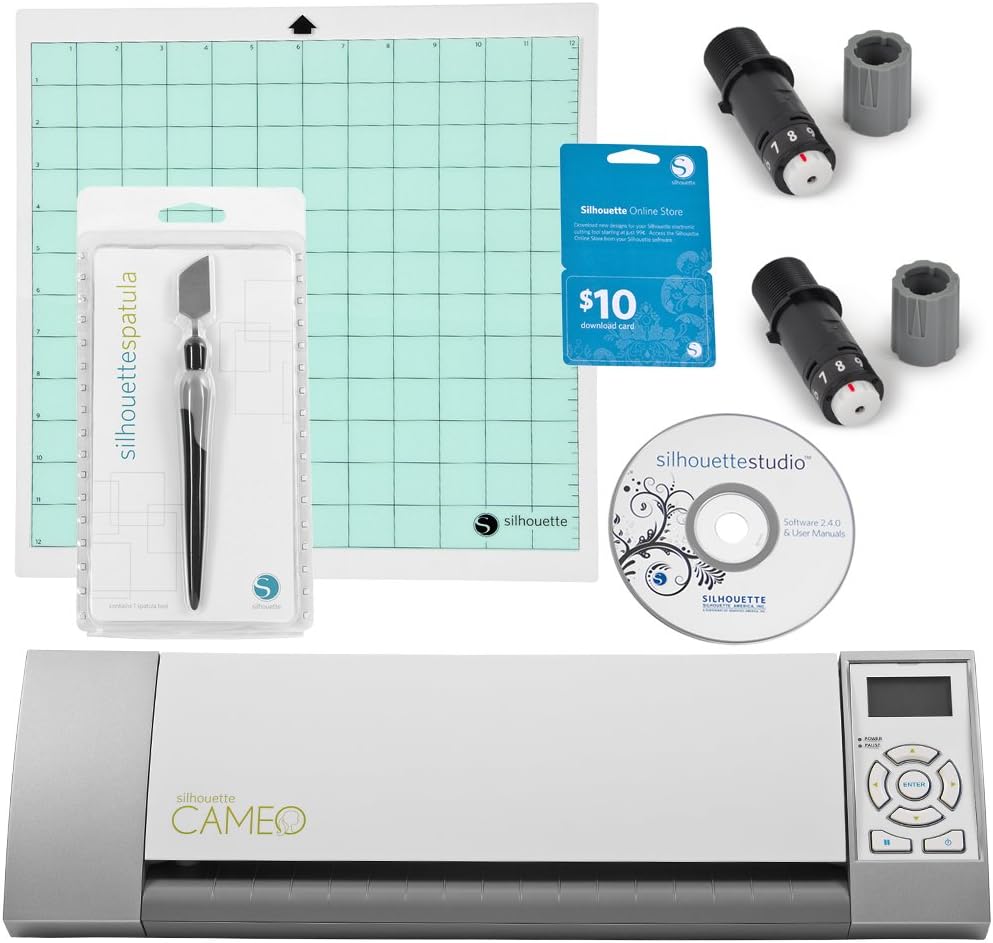 Silhouette Cameo Electronic Cutting Tool + Silhouette Replacement Blade + Accessory Kit