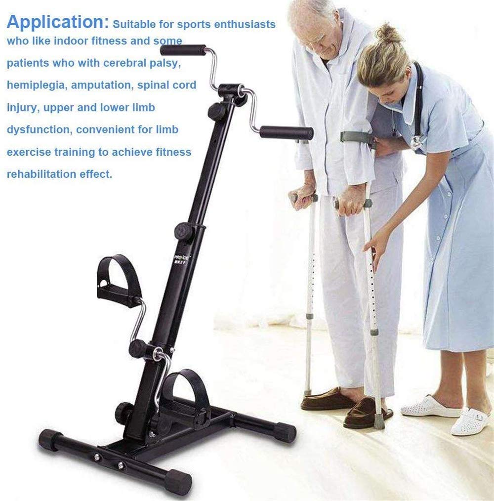 Ejercitador de Pedales, Bicicleta estática, máquina de Entrenamiento físico de Interior con Resistencia Ajustable para Brazos y piernas, Equipo de rehabilitación para Acc