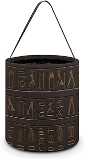 Reusable Halloween Tote Candy Bags Ancient Egyptian Hieroglyph Portable Snack Bag for Gifts Shopping